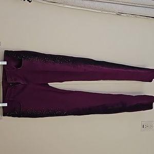 Purple and Black Skinny Jeans